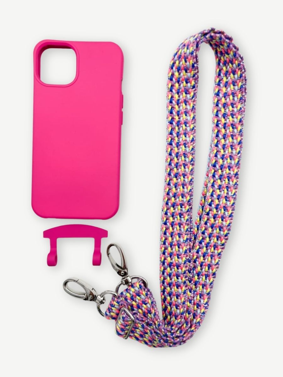 Set Handykette VALENCIA PINK mit Hülle HOT PINK für iPhone