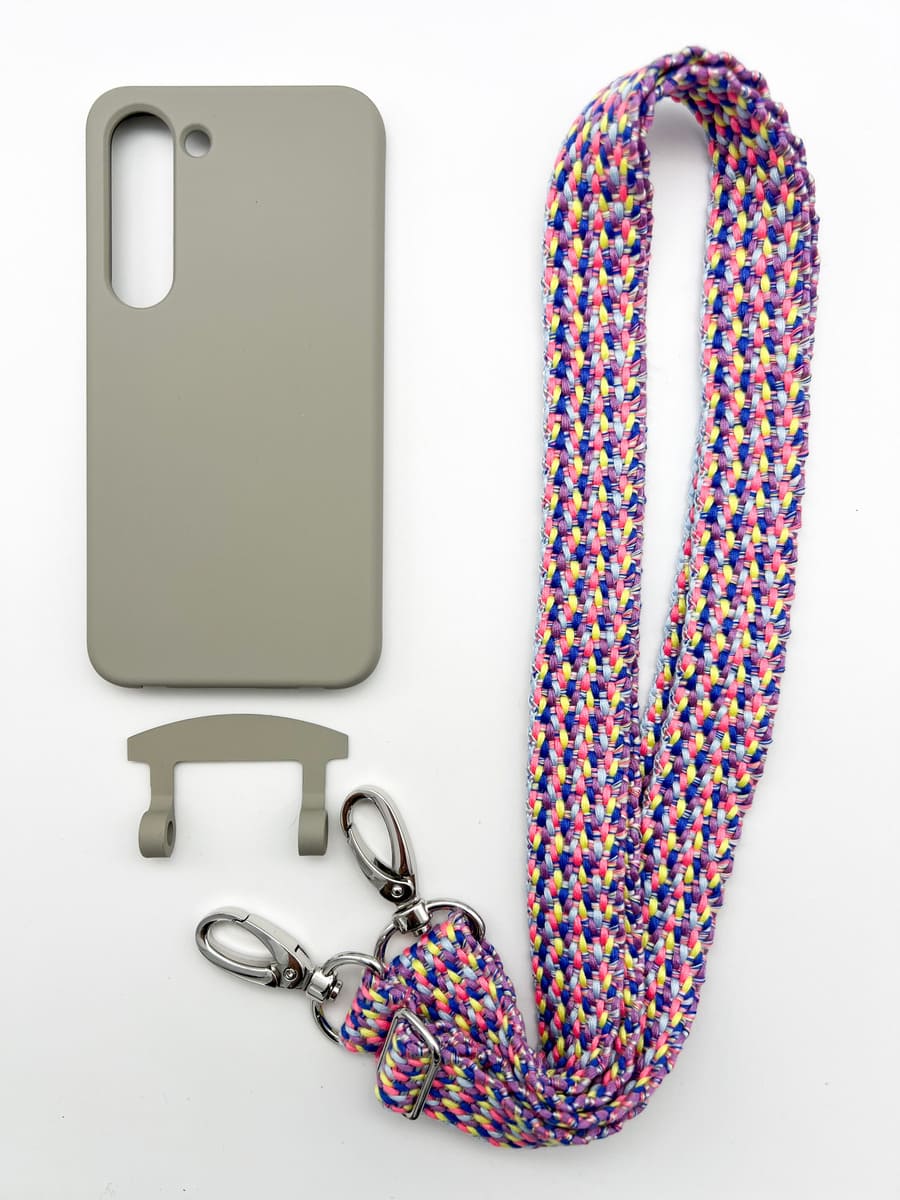 Set Handykette VALENCIA PINK mit Hülle STONE für Samsung
