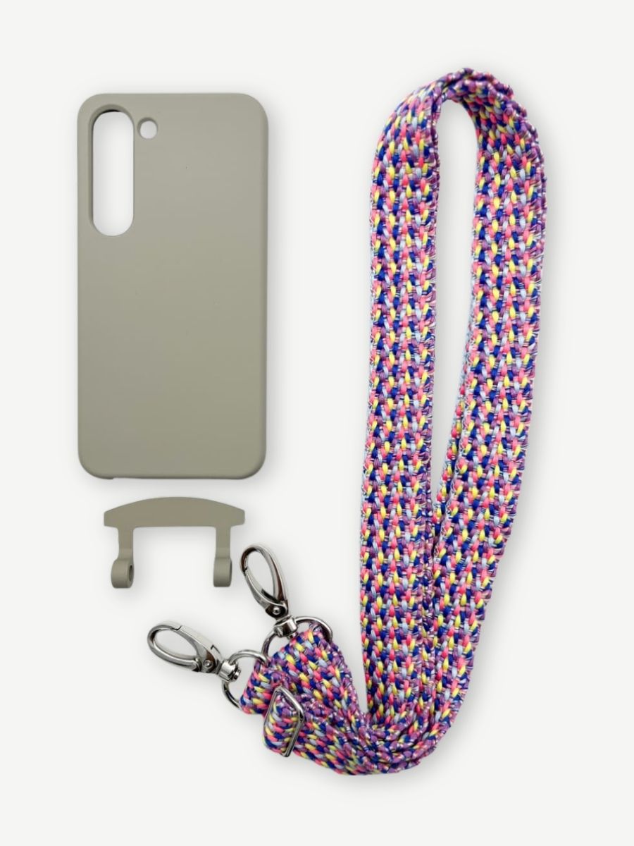 Set Handykette VALENCIA PINK mit Hülle STONE für Samsung