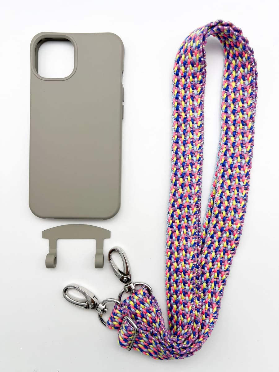 Set Handykette VALENCIA PINK mit Hülle STONE für iPhone