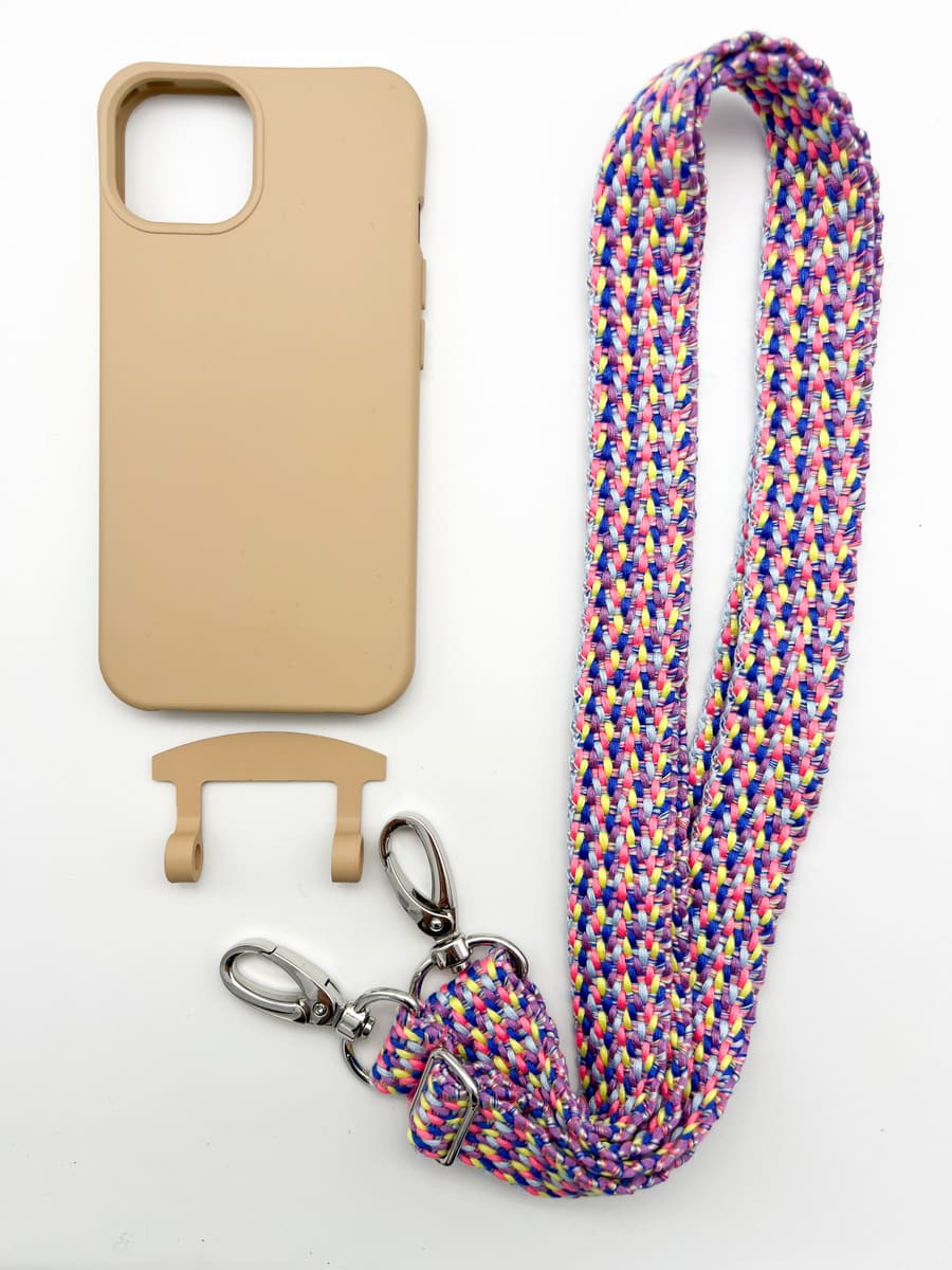 Set Handykette VALENCIA PINK mit Hülle TOFFEE für iPhone