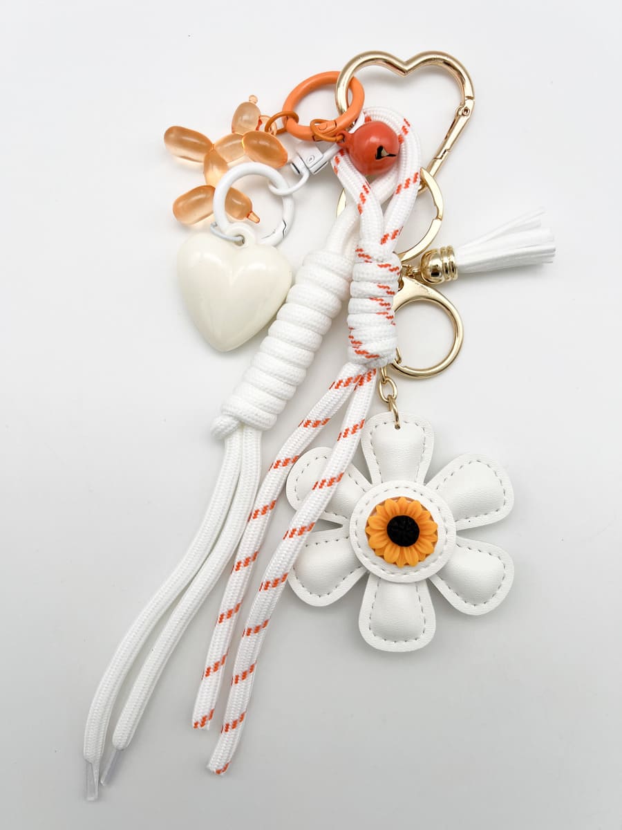 Taschenanhänger DAISY orange white