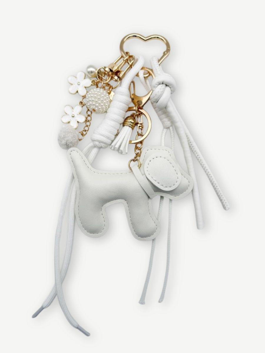 Taschenanhänger DOG white