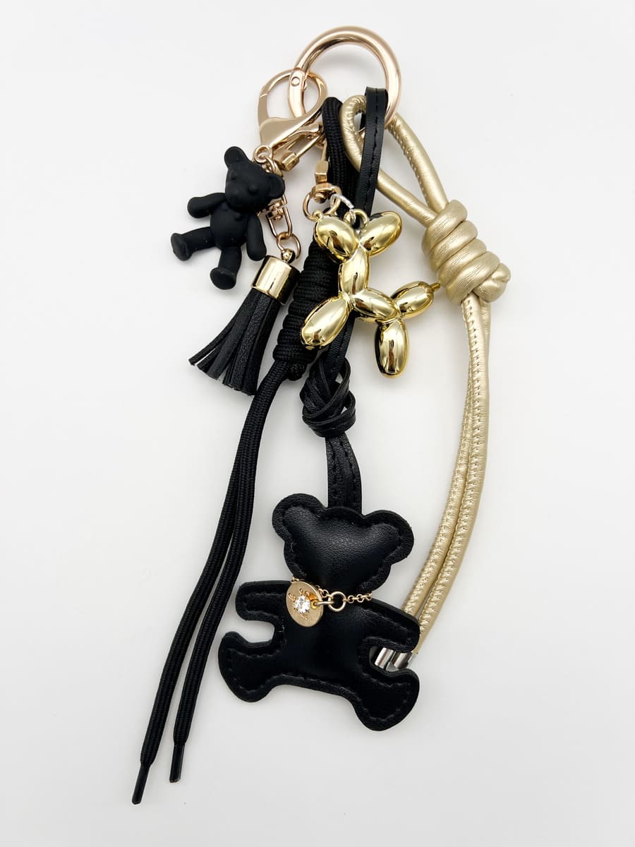 Taschenanhänger TEDDY BLACK GOLD