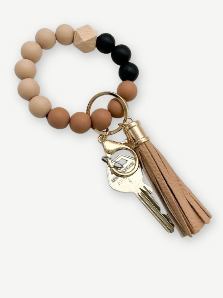 Schlüsselanhänger Handgelenk schwarz braun