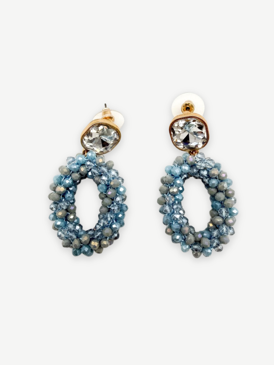 Ohrringe OVAL LIGHT BLUE