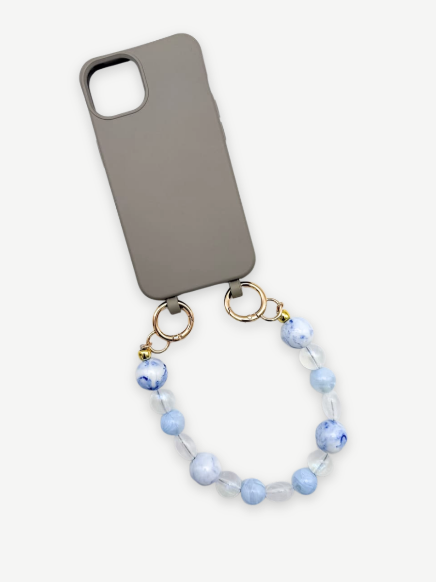 Handykette kurz BLUE STONES mit iphone Hülle