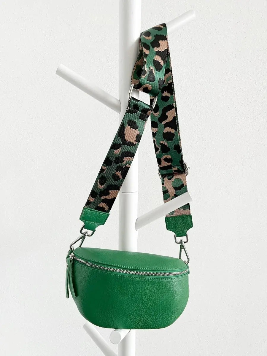 Crossbody Bag mit Gurt Leo grün