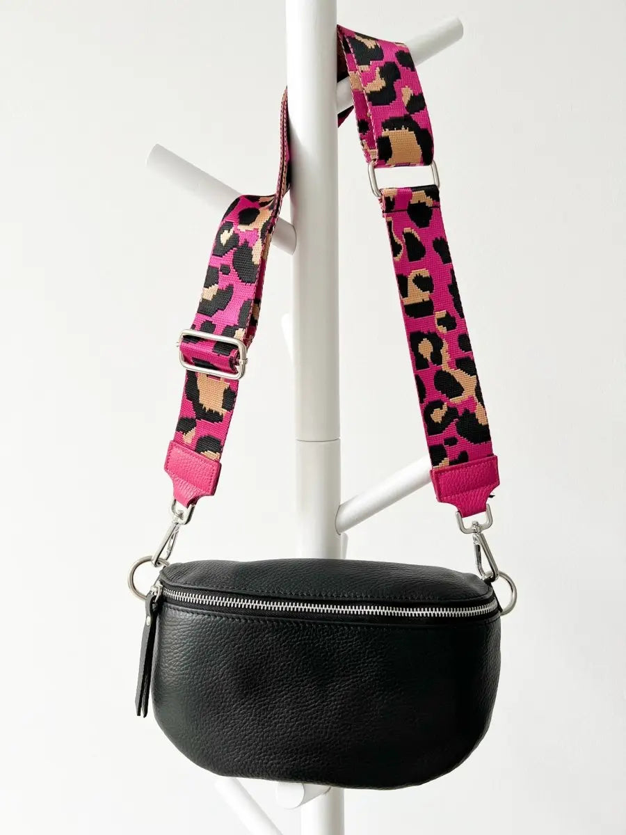 Crossbody Bag MIAMI mit Gurt LEO PINK verschiedene Farben