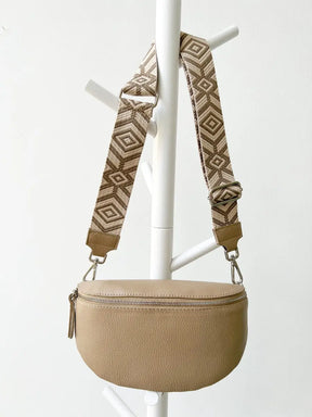 Gurt Rautenmuster beige mit Crossbody BAg