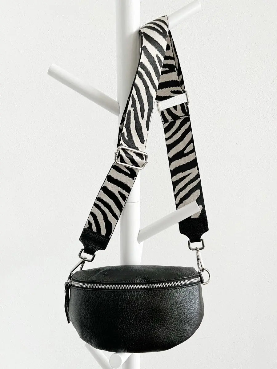 Gurt zebra schwarz mit crossbody bag