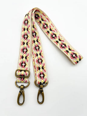 Handykette mit Blumenmuster in rosa